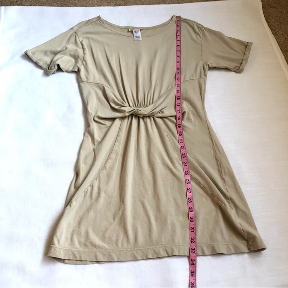 L*Space Beachwood Sand Beige Twist Front T-Shirt Dress Size Medium - Picture 8 of 11
